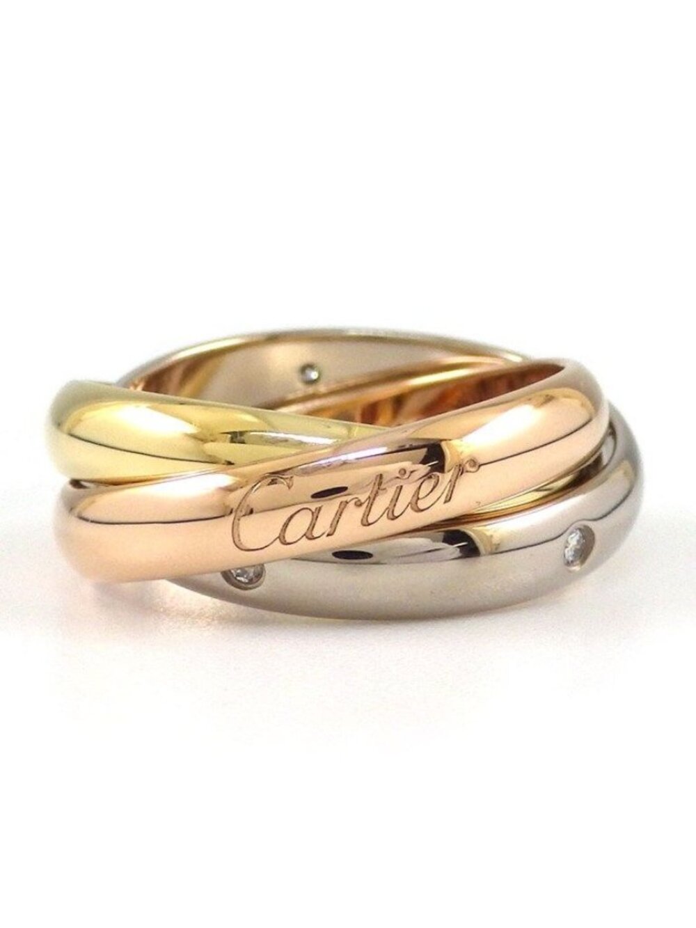 Cartier Ring Trinity Classic Model MM Three Color Diamond